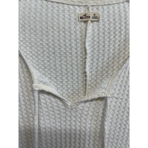 Hollister Women's Waffle Knit Blouse Size XS Short Dolman Sleeve - Picture 4 of 9